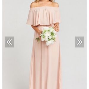 Show Me Your Mumu Off-Shoulder Blush Dress